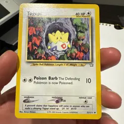 Pokemon TCG Togepi Neo Genesis Unlimited Uncommon Card 51/111 - Image 3