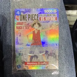 Bandai Namco One Piece Card Game Monkey.D.Luffy College Basketball US Voyage - Image 1