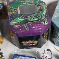 Pokemon Legendary EX Tin Lot with Figures & Vintage Card Deck - - Image 3