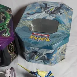Pokemon Legendary EX Tin Lot with Figures & Vintage Card Deck - - Image 4