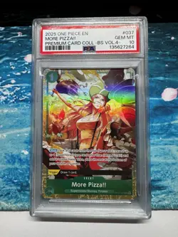 More Pizza!! (Premium Card Collection -Best Selection Vol. 4-) OP07-037 PSA 10 - Image 1