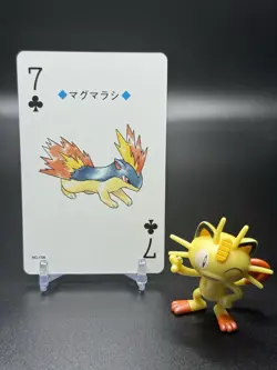 Pokemon 2000 Quilava 156A 7 Of Clubs Pokemon Silver Playing Card Japanese - Image 1