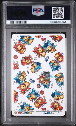 2015 POKEMON PLAYING CARDS PRETEND MAGIKARP & GYARADOS QUEEN OF CLUBS PSA 10 - Image 2