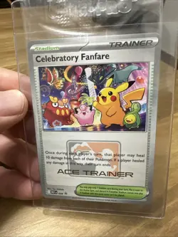 Pokemon Celebratory Fanfare 2025 Ace Trainer Black Star Promo Card *IN HAND* - Image 1