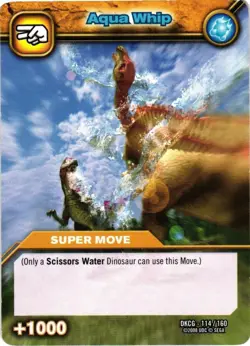 DINOSAUR KING CARD GAME 2008 UPPER DECK DKCG-114 AQUA WHIP - Image 1