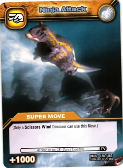 DINOSAUR KING CARD GAME 2008 UPPER DECK DKCG-138 NINJA ATTACK - Image 1