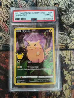 Pokemon Pikachu Celebrations Full Art Rare Card 005/025 PSA10 - Image 1