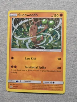 Sudowoodo SM207 Holo Black Star Promo Pokemon Card Sun & Moon - Image 1