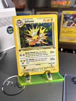Pokemon Jolteon TCG Jungle 4/64 Holo 1st Edition Rare Card - Image 1