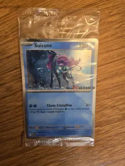 *French FRANCAIS Pokemon Phantasmal Holo Promo Card EBGames Stamp Suicune SEALED - Image 1