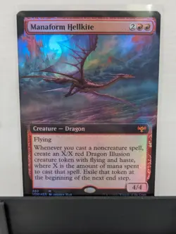 MTG MAGIC THE GATHERING MANAFORM HELLKITE EXTENDED ART FOIL CARD, 380 - Image 1