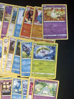 100+ Pokemon Card Lot W/ Snorlax Tin, Coins, Dice - Image 4