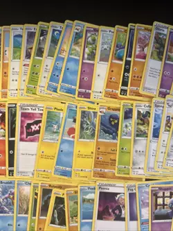 100+ Pokemon Card Lot W/ Snorlax Tin, Coins, Dice - Image 5