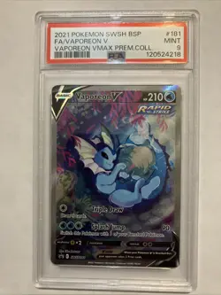 2021 Pokemon Vaporeon Holo Black Star Promo Card SWSH181 TCG Sword & Shield - Image 1