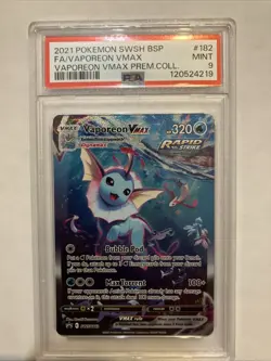 Pokemon 2021 TCG Vaporeon VMAX Sword & Shield Promo Card SWSH182 - Image 1