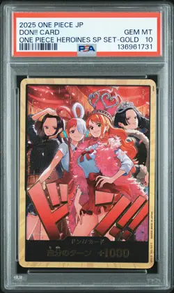 2025 ONE PIECE JAPANESE ONE PIECE HEROINES SPECIAL SET GOLD DON!! CARD PSA 10 - Image 1