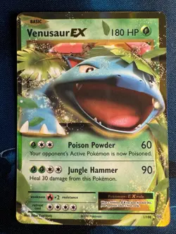 Pokemon XY Evolutions Venasaur EX Holo Rare Card 1/108 2016 NM-M English - Image 1