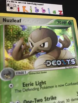 Nuzleaf 43/107 VLP Holo Foil Deoxys Stamped Pokemon Card. Free Tracked Shipping! - Image 2