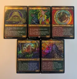 MTG All 5 of the Rebecca Guay, Standard Showdown Foil lands. 1 of each color. NM - Image 3