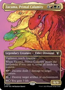 *borderless ZACAMA PRIMAL CALAMITY 691 Commander Masters MTG Magic NM - Image 1