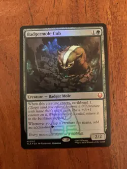 Badger Mole Cub Foil Near Mint English MTG Avatar: the Last Airbender - Image 1