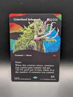MTG - Craterhoof Behemoth - BORDERLESS - Creature Beast - TDM 346 - Mythic - NM - Image 1