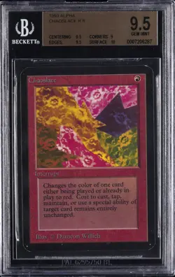 1993 MAGIC: THE GATHERING ALPHA CHAOSLACE BGS 9.5 - Image 1