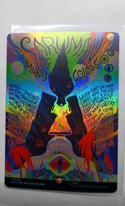 Saruman of Many Colors Poster Art Foil Mtg LOTR NM - Image 1