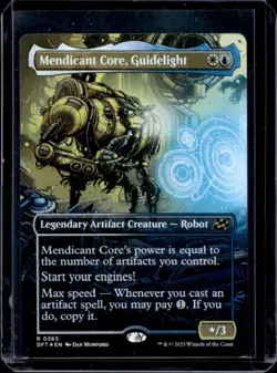 2025 Magic The Gathering Aetherdrift Mendicant Core Guidelight BL Foil Rare 0365 - Image 1