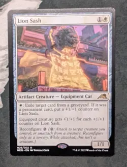 Lion Sash Kamigawa: Neon Dynasty 026/302 Rare NM MTG - Image 1
