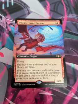 MTG - THUNDERMANE DRAGON - EXTENDED ART - RARE - TDC - NM - Image 1