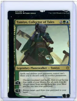 Tamiyo, Collector of Tales Rare Foil War of the Spark NFC Miscut MTG - Image 1