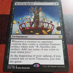 Mtg Revel in Riches LP/NM #117 Ixalan Magic the Gathering Card Rare - Image 1