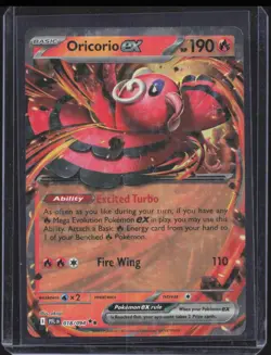 2025 Pokemon Phantasmal Flames - PFL EN Oricorio ex #018/094 Double Rare - Image 1
