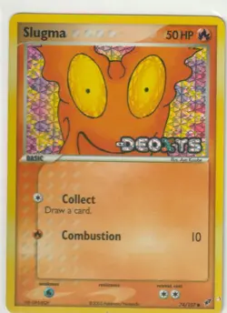 2005 Pokemon EX Deoxys Slugma [Reverse Holo] #74/107 NM MT Stamped - Image 1
