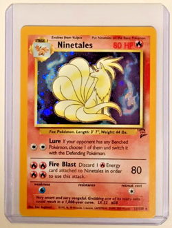 Pokemon Base 2 Ninetales 13/130 Foil Holo Rare 80 HP NMM Unplayed WOTC 2000 - Image 2