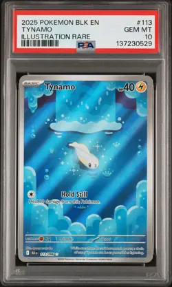 2025 POKEMON BLK EN-BLACK BOLT ILLUSTRATION RARE #113 TYNAMO PSA 10 - Image 1