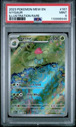 2023 POKEMON MEW EN-151 ILLUSTRATION RARE #167 IVYSAUR PSA 9 - Image 1