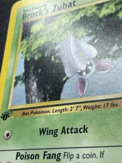 Pokemon Brock's Zubat Gym Heroes 1st Edition NM / LP - Image 5