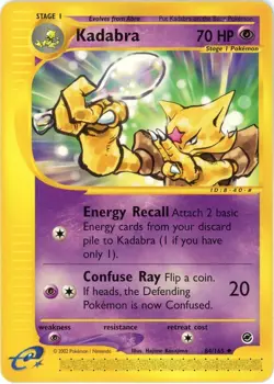 Kadabra - 84/165 - Expedition (EX) 2002 - Pokemon - English - E-Reader - LP/NM - Image 1