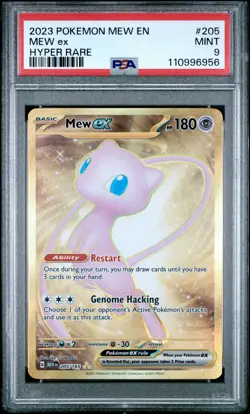 2023 POKEMON MEW EN-151 HYPER RARE #205 MEW EX PSA 9 - Image 1