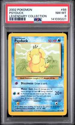 2002 POKEMON LEGENDARY COLLECTION #88 PSYDUCK PSA 8 - Image 1
