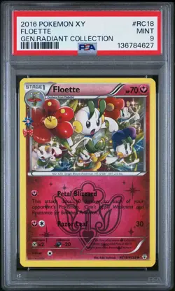 2016 POKEMON XY GENERATIONS RADIANT COLLECTION #RC18 FLOETTE PSA 9 - Image 1