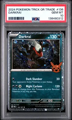 2024 POKEMON TRICK OR TRADE #136 DARKRAI PSA 10 - Image 1