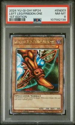 2024 YU-GI-OH! MP24 1ST EDITION #EN003 LEFT LEG OF THE FORBIDDEN ONE PSA 8 - Image 1