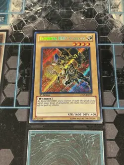 Yugioh TCG Elemental Hero Sparkman LCGX-EN007 1st Ed Secret Rare Lightly Played - Image 1