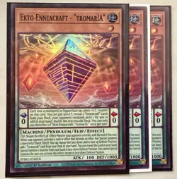 Yugioh! 3x Ekto Enneacraft - "tromarIA" PHRE-EN018 Super Rare 1st Ed NM - Image 1