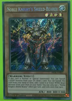 Yugioh x1 Noble Knight 's Shield-Bearer 1st Edition Secret BROL-EN017(Near Mint) - Image 1