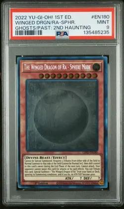 2022 YU-GI-OH! 1ST EDITION #EN180 THE WINGED DRAGON OF RA-SPHERE MODE PSA 9 - Image 1