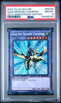 2023 YU-GI-OH! LEGEND OF BLUE EYES WHITE DRAGON GAIA THE DRAGON CHAMPION PSA 8 - Image 1
